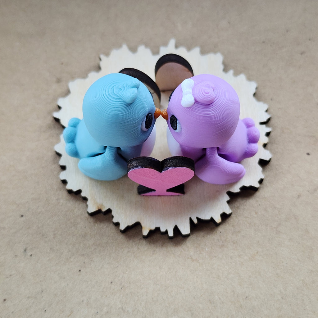 Love Birds with Nest